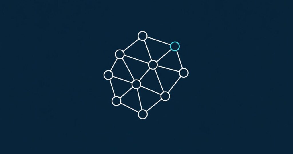 Line-Icon: Netzwerk aus verbundenen Punkten