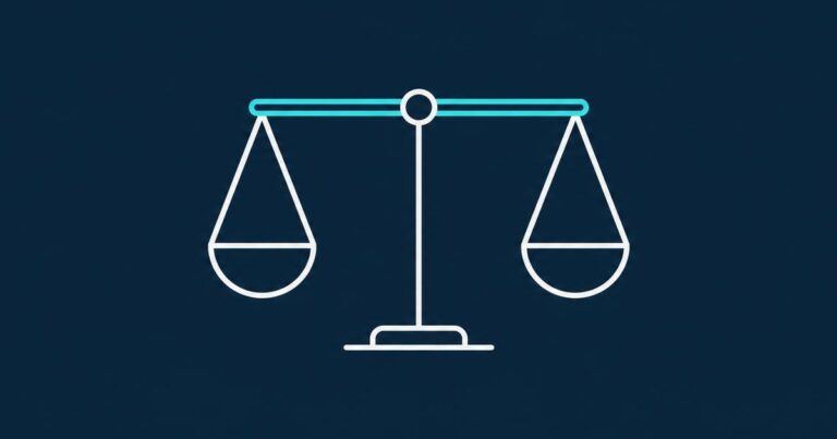 Line-Icon: Waage als Symbol für die Abwägung, ob sich ein Headhunter lohnt