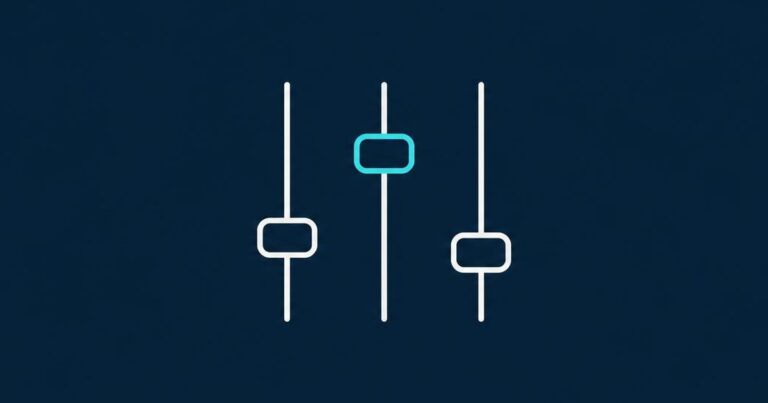 Line-Icon: Schieberegler als Symbol für gestaltbare Faktoren einer Position