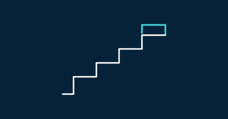 Line-Icon: Treppe als Symbol für den Karriereweg zum Chefarzt